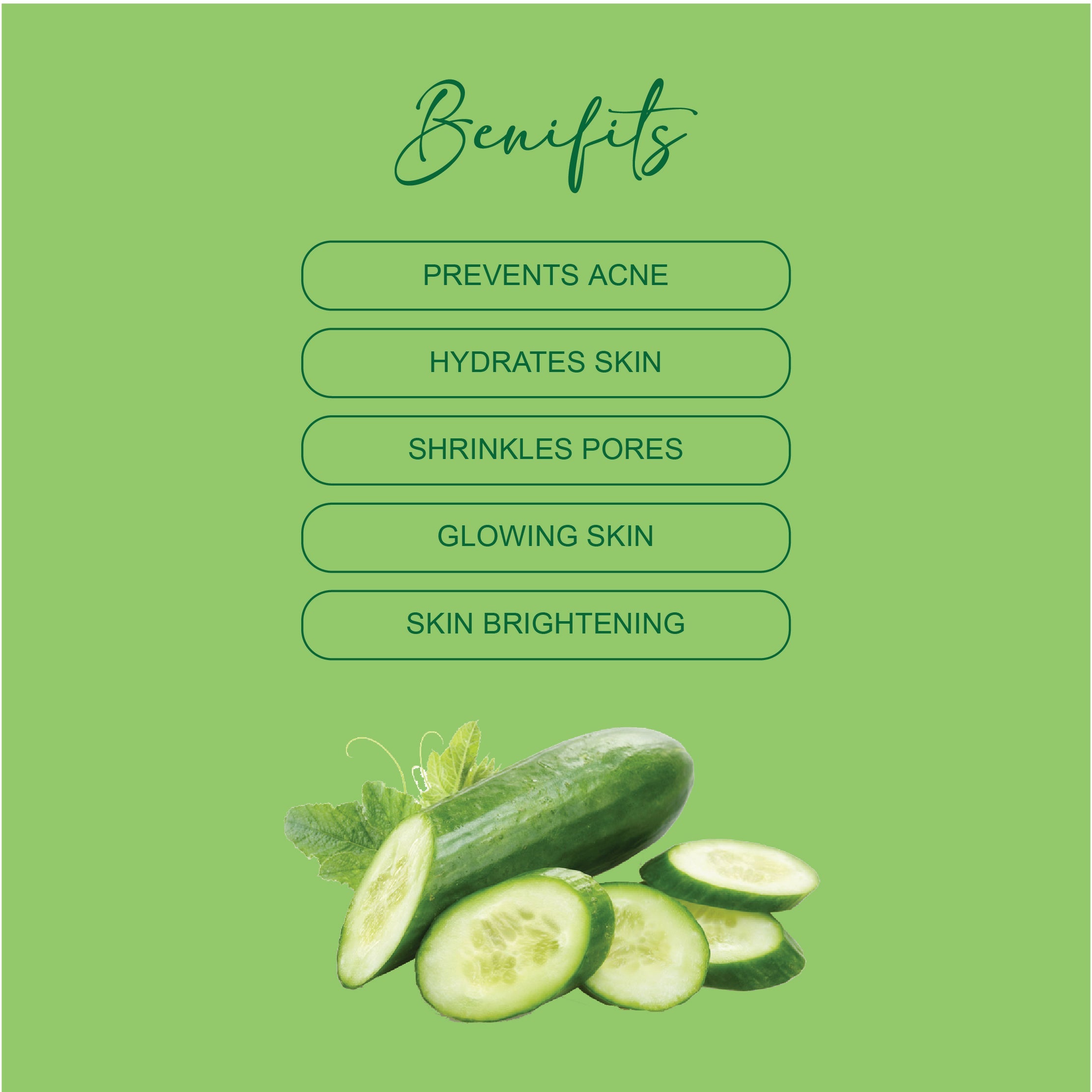 CUCUMBER- Face and Body Scrubs